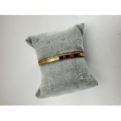 Bronz Tek Taraf Taşlı Bileklik